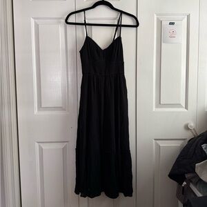 Hollister black midi dress